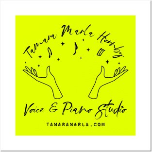 Tamara Marla Hornby Voice & Piano Studio Logo (Black) Posters and Art